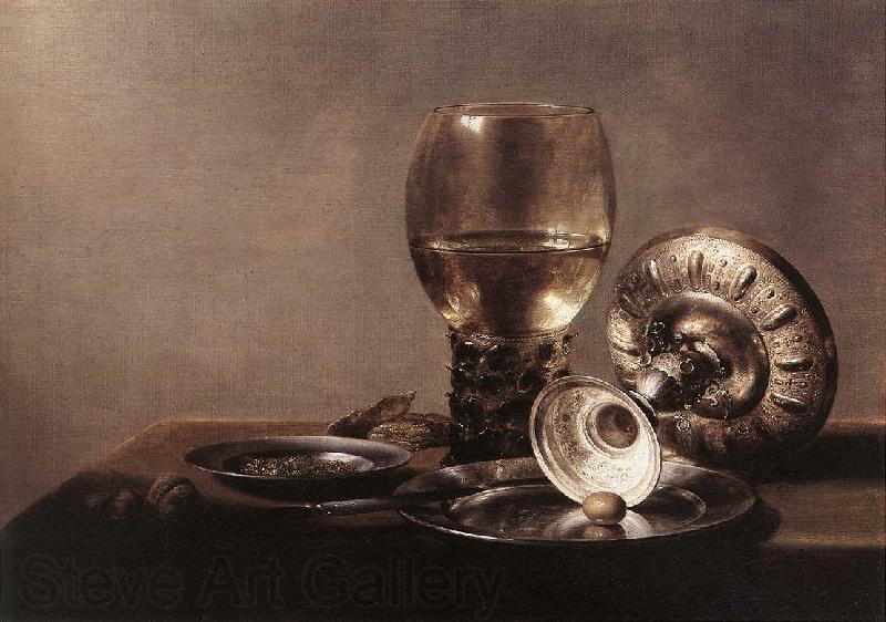 CLAESZ, Pieter Still-life with Wine Glass and Silver Bowl dsf Germany oil painting art